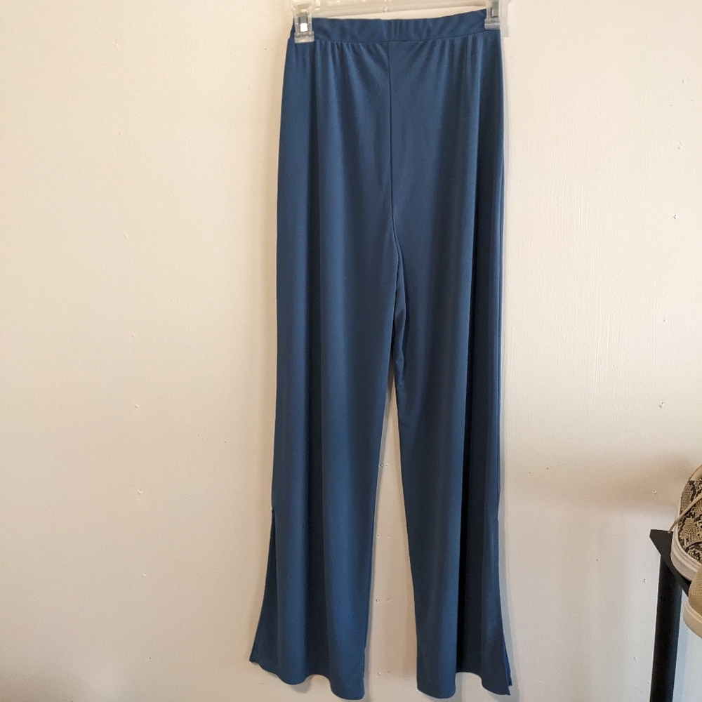 Zara blue pants slit leg - Picture 5 of 9